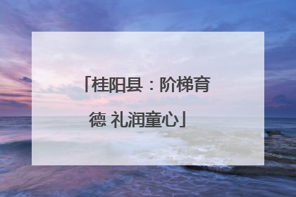 桂阳县：阶梯育德 礼润童心
