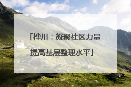 桦川：凝聚社区力量 提高基层整理水平