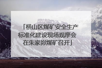 横山区煤矿安全生产标准化建设现场观摩会在朱家峁煤矿召开