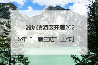 潍坊滨海区开展2025年“一喷三防”工作