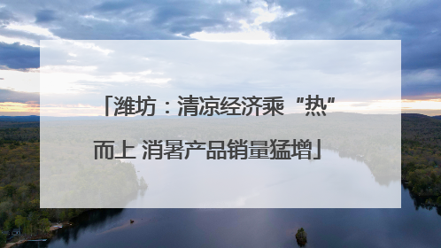 潍坊：清凉经济乘“热”而上 消暑产品销量猛增