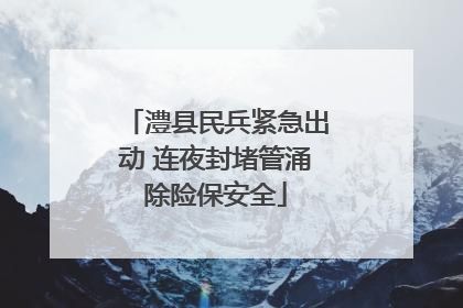 澧县民兵紧急出动 连夜封堵管涌除险保安全
