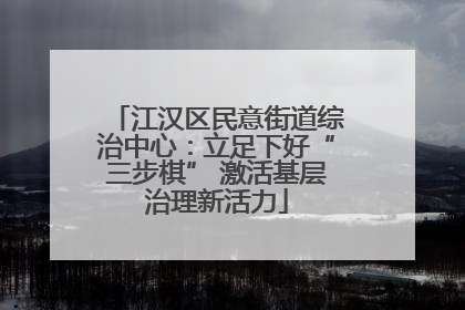 江汉区民意街道综治中心：立足下好“三步棋” 激活基层治理新活力