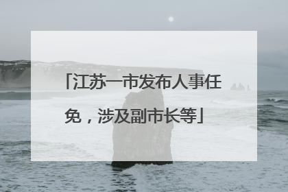 江苏一市发布人事任免，涉及副市长等