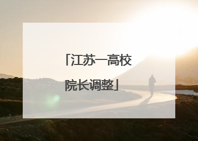江苏一高校院长调整