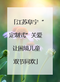 江苏阜宁“定制式”关爱 让困境儿童双节同欢