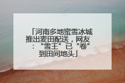 河南多地蜜雪冰城推出麦田配送，网友：“雪王”已“卷”到田间地头