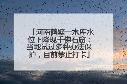 河南鹤壁一水库水位下降现千佛石窟：当地试过多种办法保护，目前禁止打卡