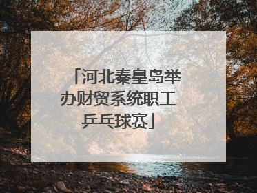 河北秦皇岛举办财贸系统职工乒乓球赛