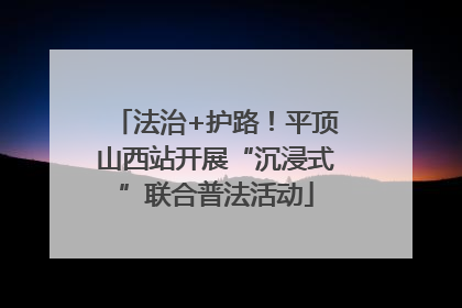 法治+护路！平顶山西站开展“沉浸式”联合普法活动