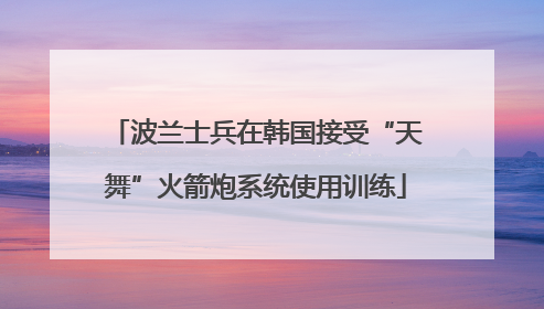 波兰士兵在韩国接受“天舞”火箭炮系统使用训练