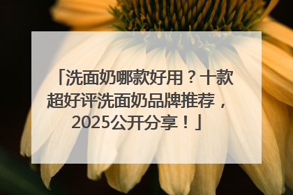 洗面奶哪款好用？十款超好评洗面奶品牌推荐，2025公开分享！
