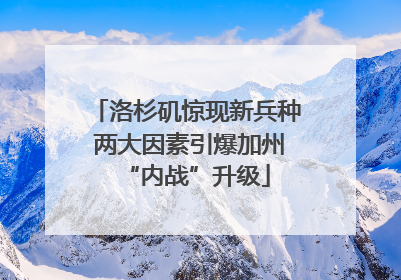 洛杉矶惊现新兵种 两大因素引爆加州“内战”升级