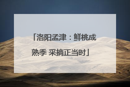 洛阳孟津：鲜桃成熟季 采摘正当时