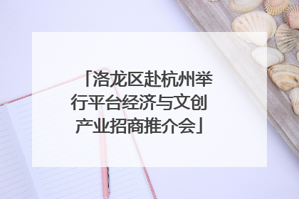 洛龙区赴杭州举行平台经济与文创产业招商推介会
