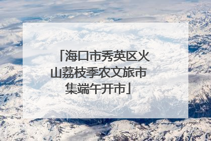 海口市秀英区火山荔枝季农文旅市集端午开市