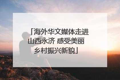 海外华文媒体走进山西永济 感受美丽乡村振兴新貌
