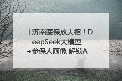 济南医保放大招！DeepSeek大模型+参保人画像 解锁AI医保管家新体验