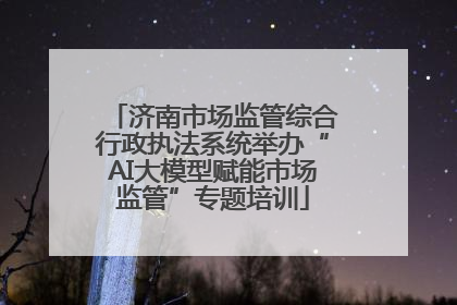 济南市场监管综合行政执法系统举办“AI大模型赋能市场监管”专题培训