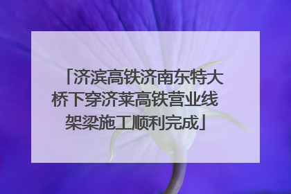 济滨高铁济南东特大桥下穿济莱高铁营业线架梁施工顺利完成