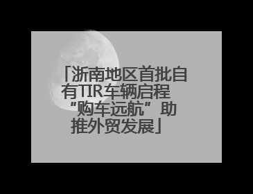 浙南地区首批自有TIR车辆启程 “购车远航”助推外贸发展