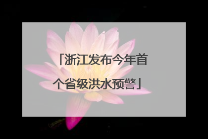 浙江发布今年首个省级洪水预警