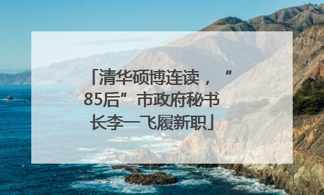 清华硕博连读，“85后”市政府秘书长李一飞履新职