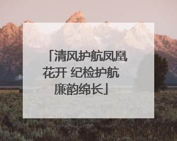 清风护航凤凰花开 纪检护航廉韵绵长