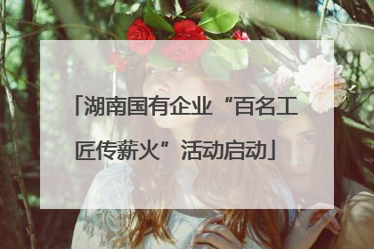 湖南国有企业“百名工匠传薪火”活动启动