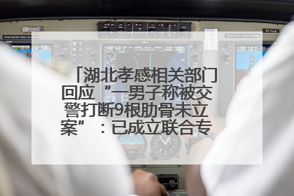 湖北孝感相关部门回应“一男子称被交警打断9根肋骨未立案”：已成立联合专班开展工作