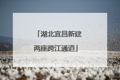 湖北宜昌新建两座跨江通道