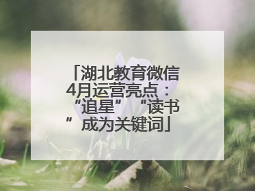 湖北教育微信4月运营亮点：“追星”“读书”成为关键词