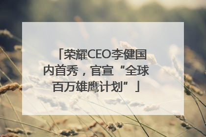 荣耀CEO李健国内首秀，官宣“全球百万雄鹰计划”