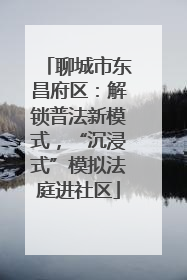 聊城市东昌府区：解锁普法新模式，“沉浸式”模拟法庭进社区