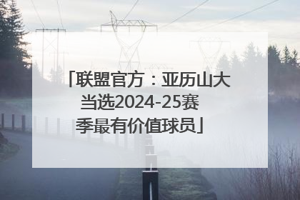联盟官方：亚历山大当选2024-25赛季最有价值球员