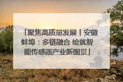 聚焦高质量发展丨安徽蚌埠：多链融合 绘就智能传感器产业新图景