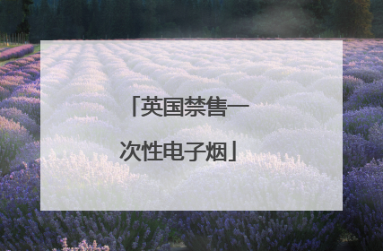 英国禁售一次性电子烟