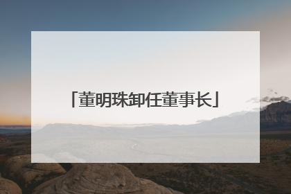 董明珠卸任董事长