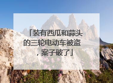 装有西瓜和蒜头的三轮电动车被盗，案子破了