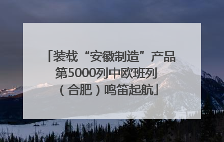 装载“安徽制造”产品 第5000列中欧班列（合肥）鸣笛起航
