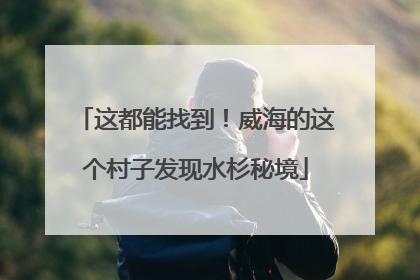 这都能找到！威海的这个村子发现水杉秘境