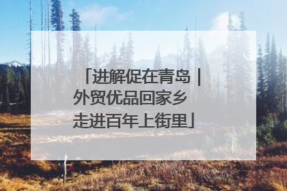 进解促在青岛｜外贸优品回家乡 走进百年上街里