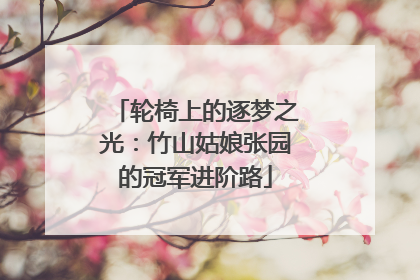 轮椅上的逐梦之光：竹山姑娘张园的冠军进阶路