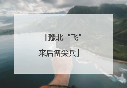豫北“飞”来后备尖兵