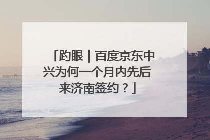 趵眼｜百度京东中兴为何一个月内先后来济南签约？