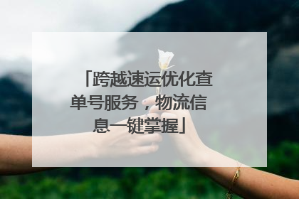 跨越速运优化查单号服务，物流信息一键掌握