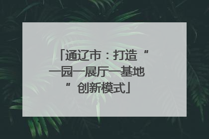 通辽市：打造“一园一展厅一基地”创新模式
