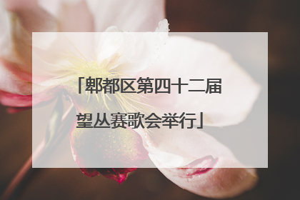 郫都区第四十二届望丛赛歌会举行