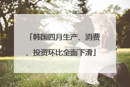 韩国四月生产、消费、投资环比全面下滑