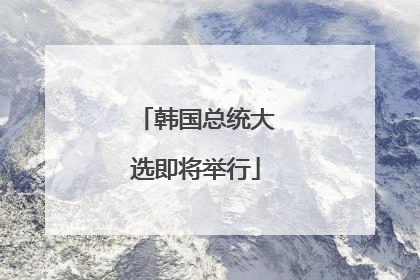 韩国总统大选即将举行